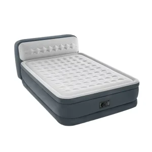Plush Surface Folding Portable Airbed Queen Size Inflatable Airbed with Build in Electric Pump