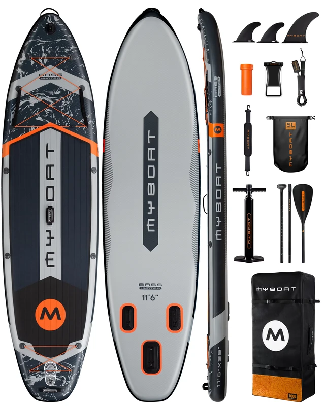 폴란드 현지 재고 낚시 SUP 11'6''x35''x6'' SUP 보드 인플레이터블 스탠드업 패들 보드 인플레이터블 패들 SUP 보드