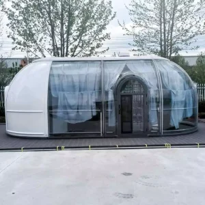 Cupola geodetica in policarbonato, 2 camere da letto, trasparente
