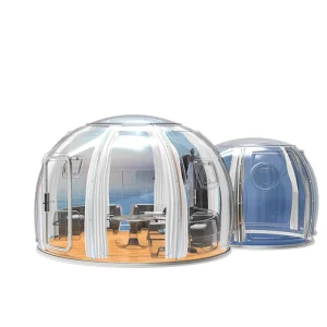 Polycarbonaat Iglo Geodesische Restaurant Heldere Transparante Koepeltent Voor Buiten Diner
