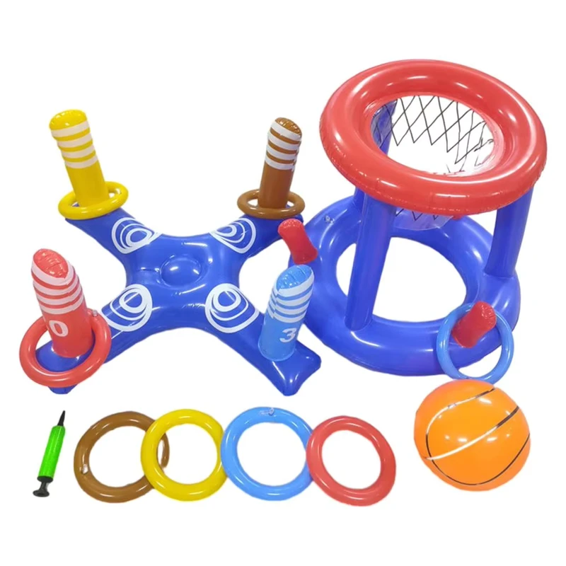 Zwembadaccessoires Water Spel Kinderspeelgoed Waterplezier Basketbal Milieu Vriendelijk Cactus Opblaasring Gooi Spel voor Volwassenen