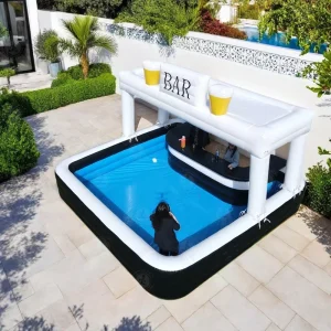 Barra de Piscina Inflable Bares de Agua de Lujo Flotantes para Fiestas en la Piscina Jardín Trasero
