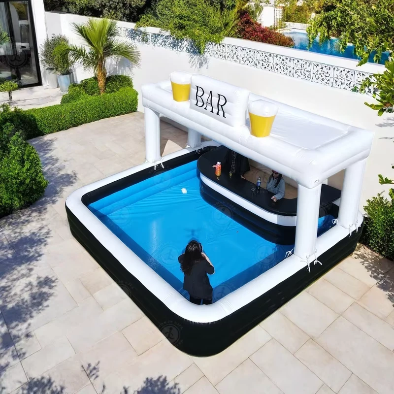 Pool Bar Inflatable Swimming Water Bars Luxury Floating Pool Party Backyard Garden Bar