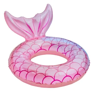 Pool Floating Beach Party Toys Blue Pink Color Children Adult Float Ring Mermaid Tail Inflatable Pool Float Tube Ring