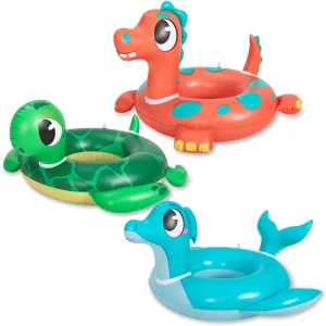 Pool Floats for Kids and Toddlers Baby Swimming Ring with Handle and Seat Summer Animal Inflatable Pool Toys