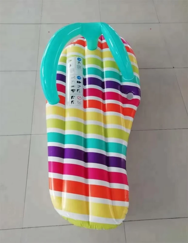 Flotteurs gonflables de piscine avec dossier et repose-pieds, radeau en forme de pantoufle, jouet aquatique flottant
