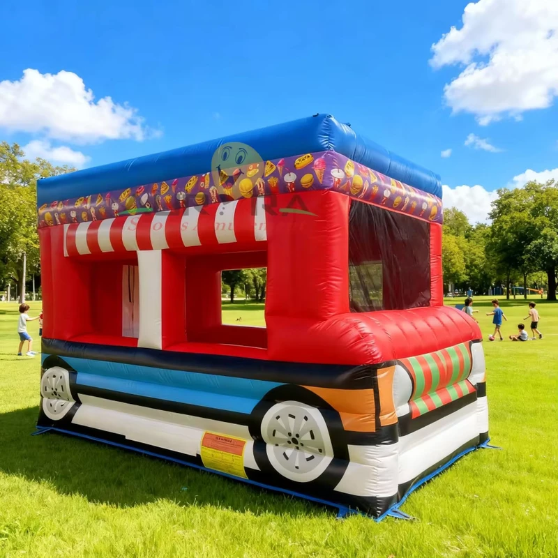ポップコーンインフレータブルチケットブースフードテントブースインフレータブルカーニバルアイスクリームデザートブース