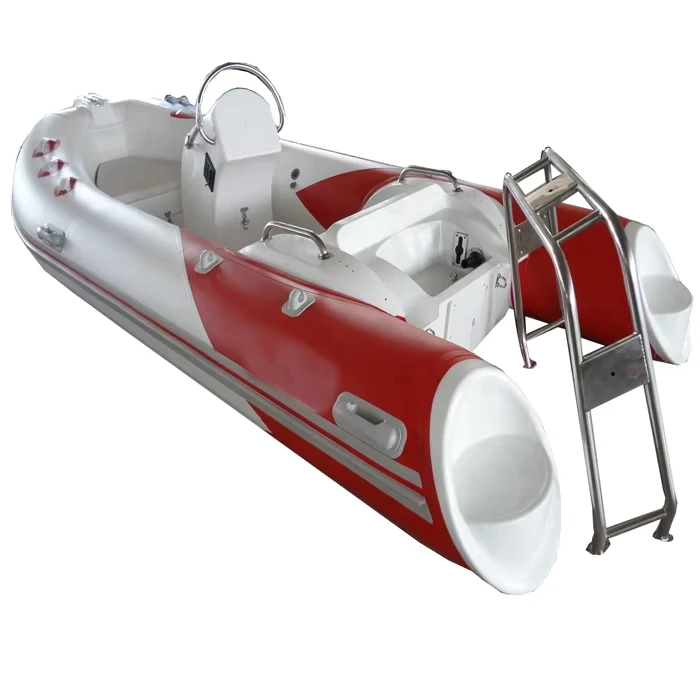 Kapal RIB390 Fiberglass Hull Tiup Rigid Populer untuk 5-6 Orang 390cm dengan KONUS FRP