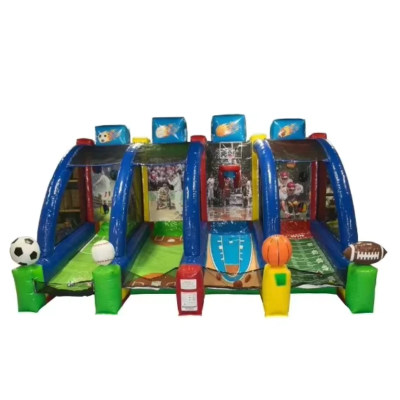 Popular Carnival Sports Interactive Inflatables Connect 4 Basketball Shooting Four Game for Sale
