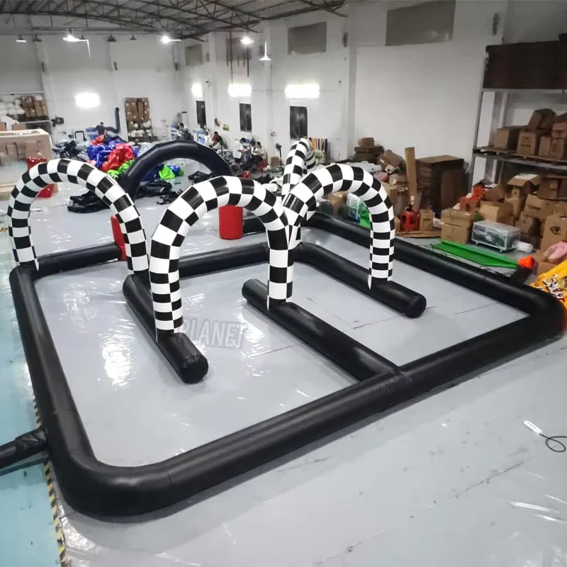 Trò chơi thể thao inflatable thương mại phổ biến, đường đua chướng ngại vật cho xe hơi