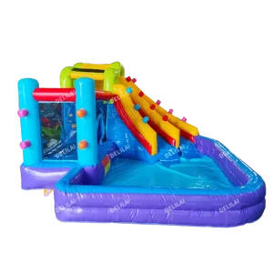 Popular Design Bouncing Castle Inflatable Water Park Water Slide Bounce House with Slide