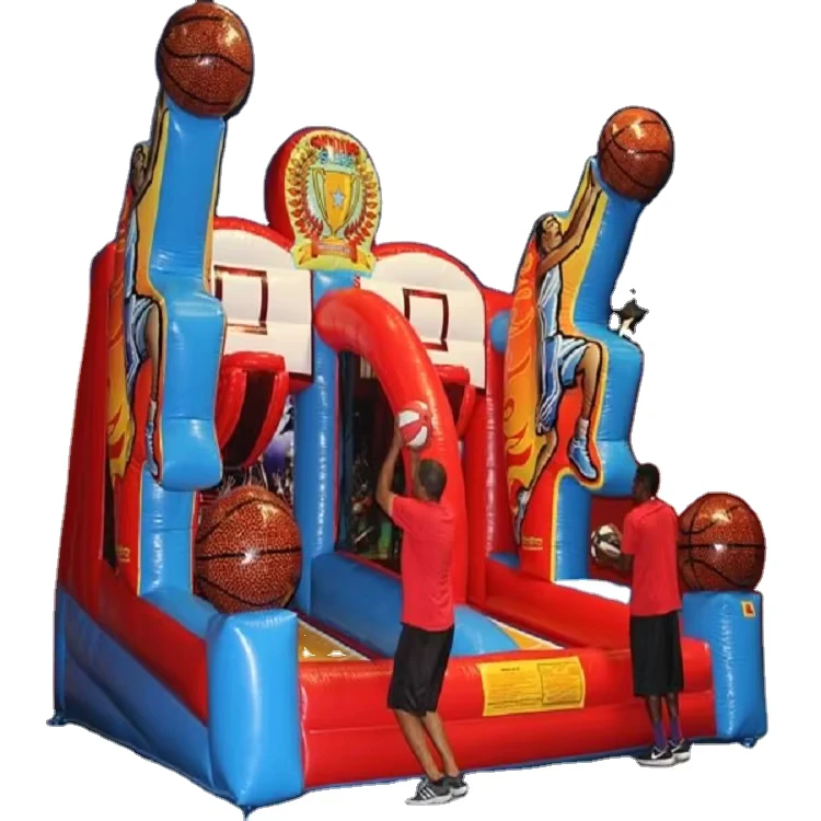 Popular Inflatable Basketball Shooting Stars Interactive Game Inflatable Basketball Court Rental