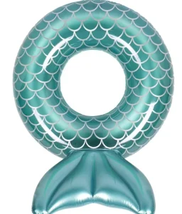 Popular Inflatable Colorful Swimming Ring Mermaid Shaped Pool Floating Swim Ring