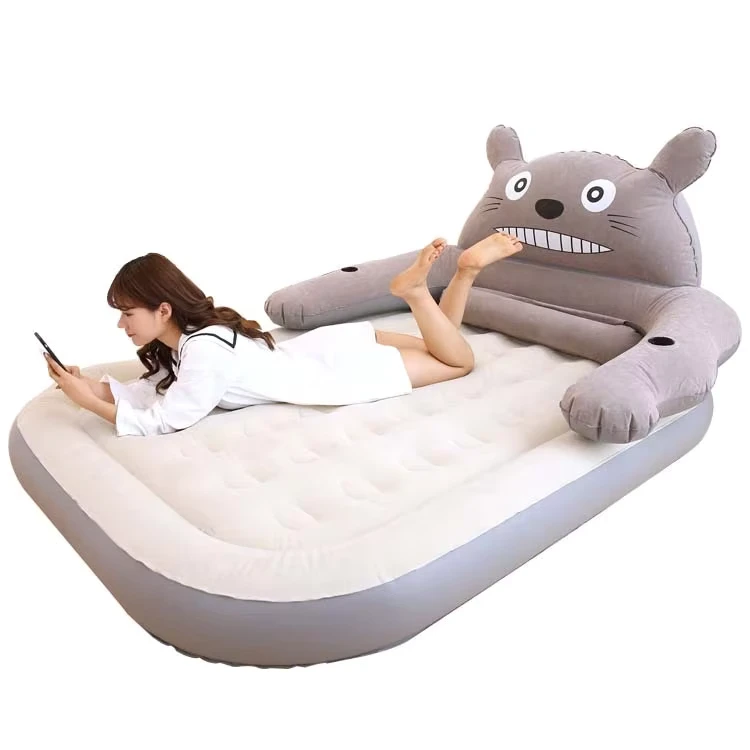 Sofá inflable moderno y plegable con diseño de dibujos animados, con cabeza de dibujos animados, para uso en salón o dormitorio