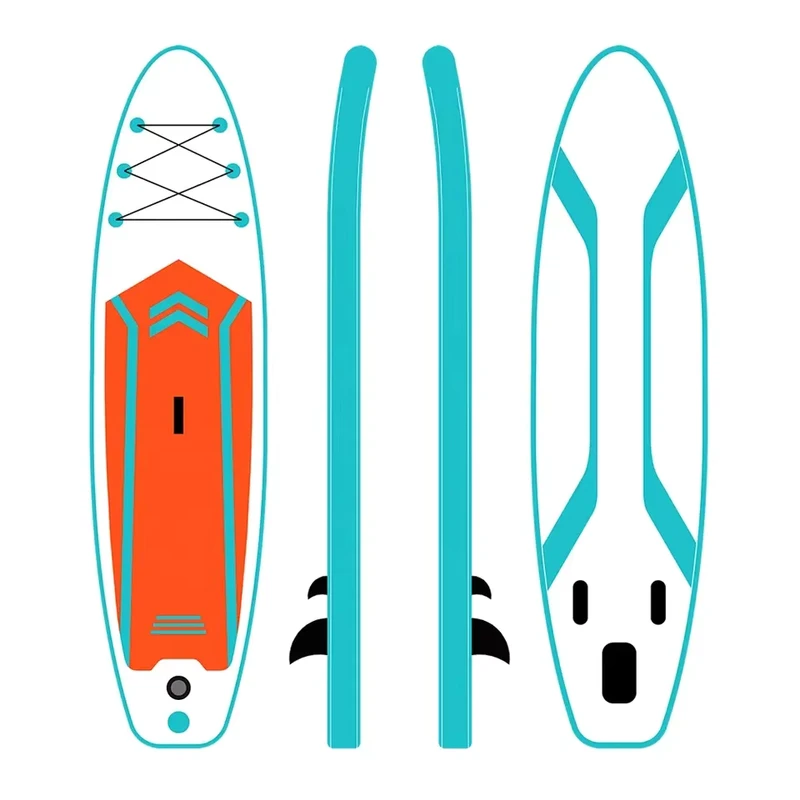 Popular Style UV Print DWF PVC Material ISUP Inflatable SUP Stand up Paddle Boards Set