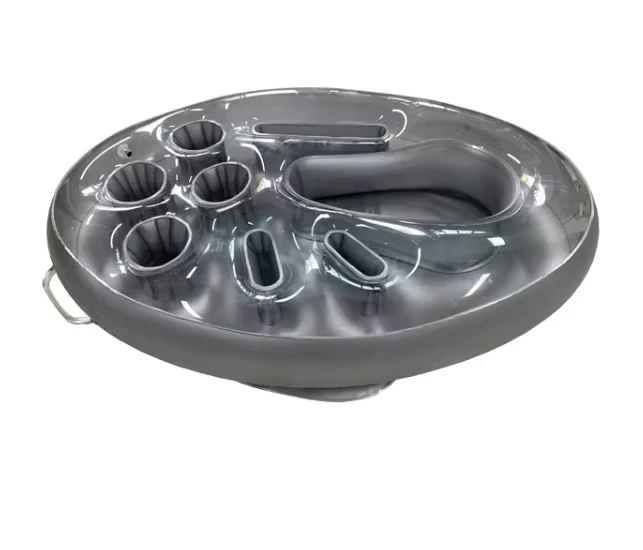 Portabler 8-Loch Schwimmender Getränkehalter Aufblasbare Spa-Bar für Pools Whirlpools Vielseitige Wassersportausrüstung Driften