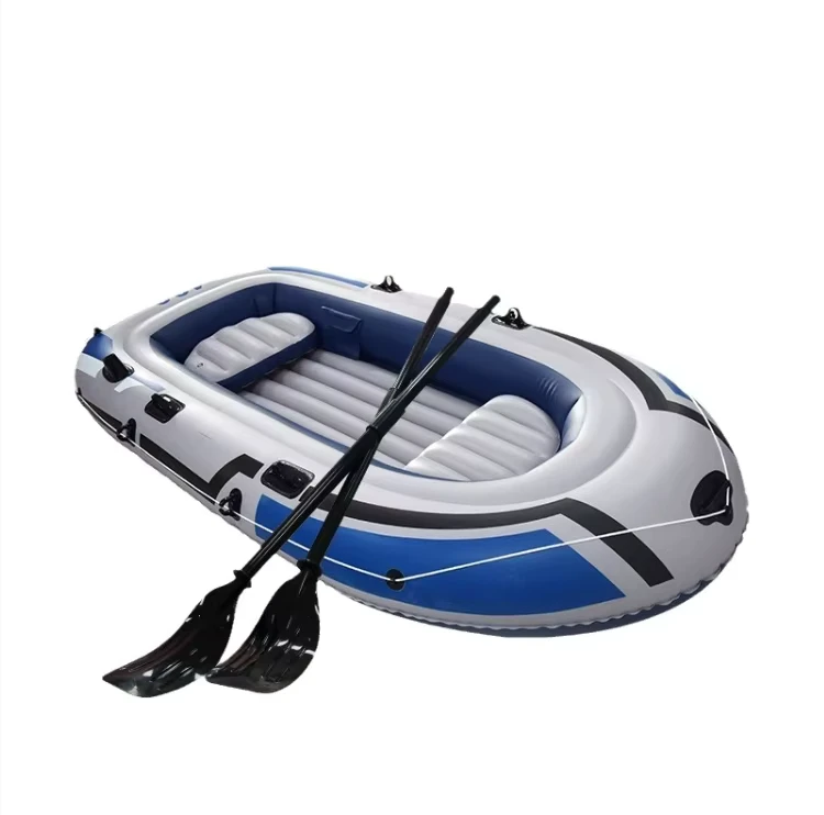 Tragbares Sturmboot 2/3/4 Personen Mehrpersonen-Kajak Aufblasbares Gummiboot Dicke Unterseite Treibangel Freizeit-Rafting