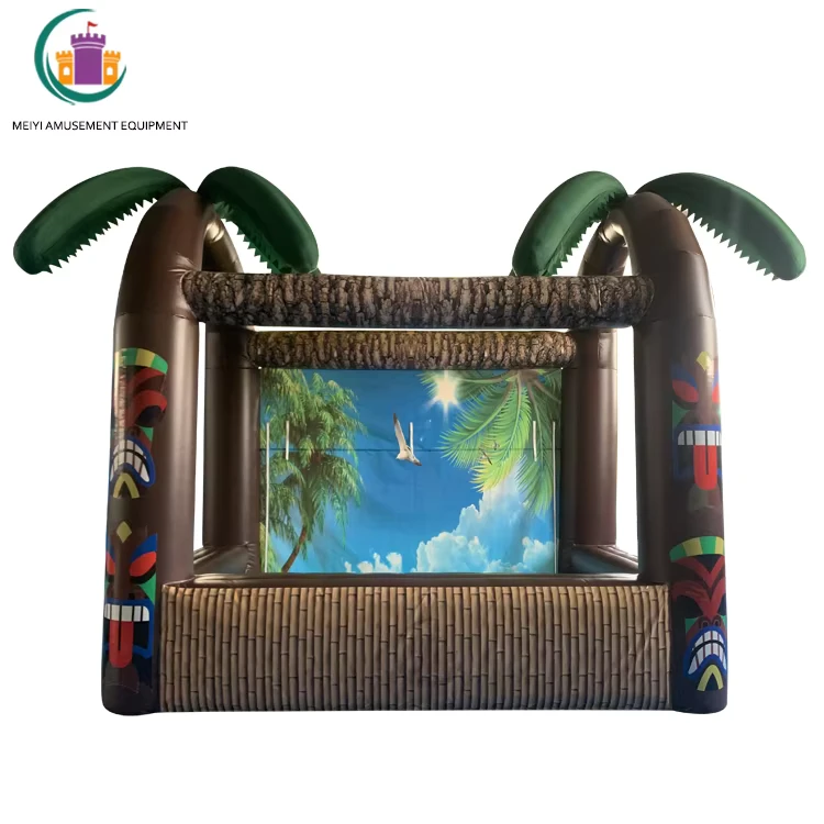 Portable Beach Inflatable Pub Tent Party Pub Booth Drink Holder Bars Inflatable Tiki Bar Customized Inflatable Pub
