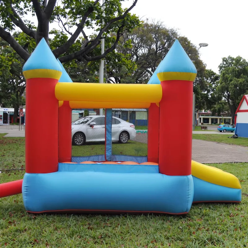 Lều Bouncy House Bảo Vệ Mạng Inflatable Cho Trẻ Em Di Động Có Cầu Trượt Dành Cho Tiệc Trong Nhà Và Ngoài Trời