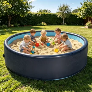 Portable Collapsible Pet Swimming Pool for Dogs & Cats 120cm Inflatable Kiddie Pool with Rapid Drainage Custom OEM Factory