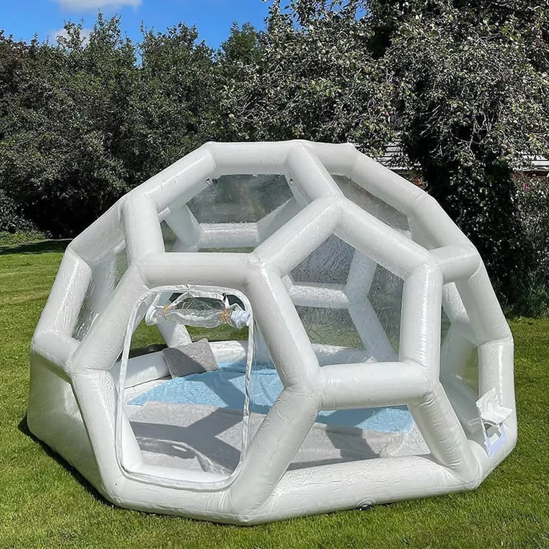 Tragbares kommerzielles Miet-PVC-Event-Party transparentes Fußball-Aufblasbares Bubble-Camping-Luft-Hotel-Klarhaus-Soccer-Dome-Zelt