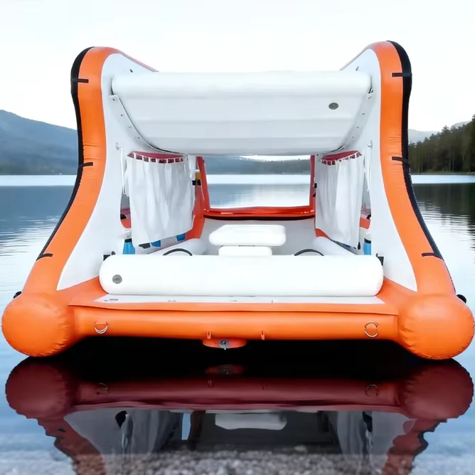 Motore elettrico portatile a jet, yacht gonfiabile a doppio ponte, barca pontone in PVC, capacità gonfiabili 100-500kg