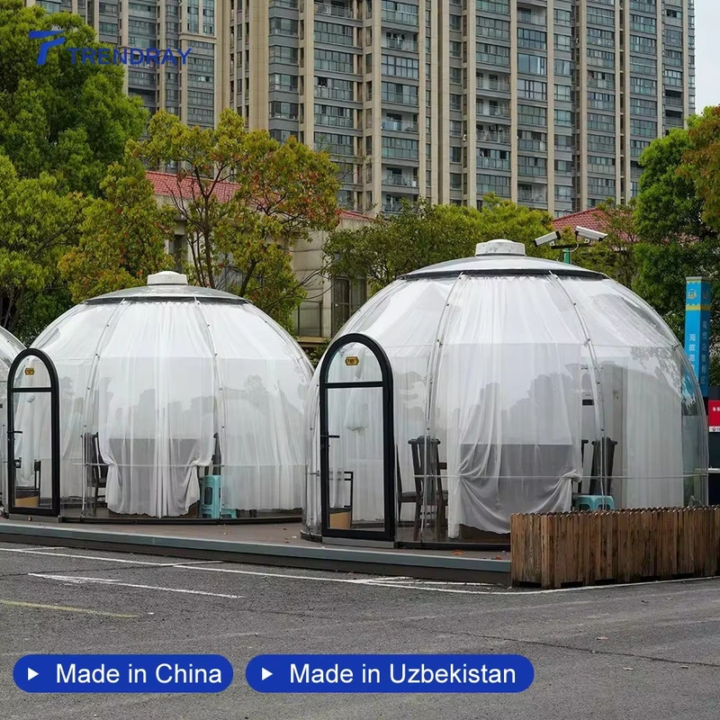 Maison préfabriquée de luxe gonflable pour camping, hôtel, station balnéaire, tente bulle pop-up d'hiver