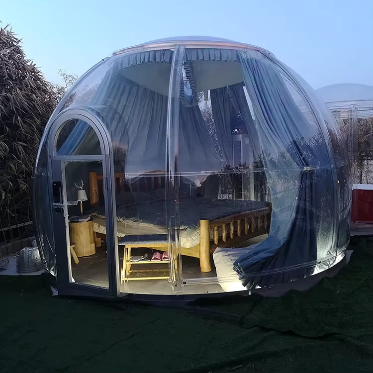 Tragbares faltbares Outdoor-Camping-Resort-Hotel-Fertighaus Pop-up Winter luxuriöses aufblasbares Lodge-Dome-Bubble-Zelt