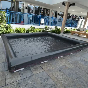 Piscina Inflável Gigante Portátil para Crianças e Adultos, Piscinas Infláveis à Prova de Ar com Barcos de Mão e Bolas de Água