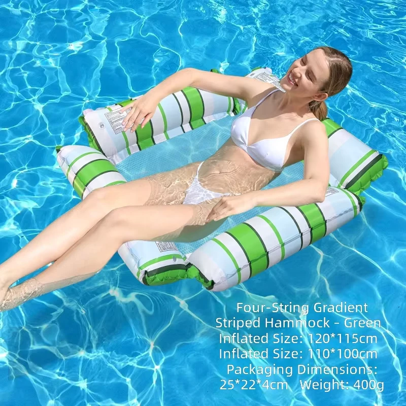 Tragbare schwere Drop-Stitch aufblasbare Pool-Hängematte Float-Matratze für Erwachsene Wasser-Lounger für Yachtgebrauch PVC + Nylon-Mesh