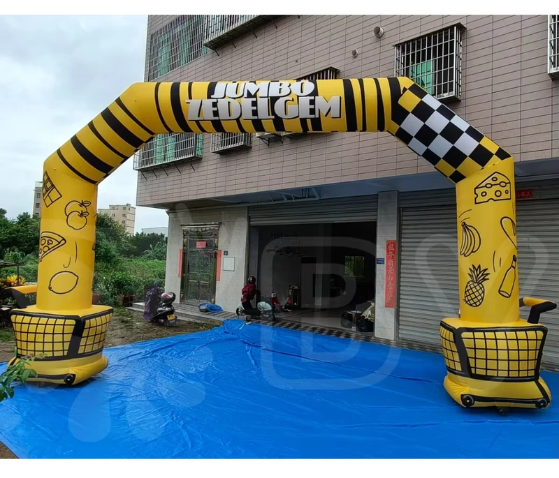 Arco inflable portátil con soplador para publicidad al aire libre y eventos especiales con logotipo personalizado