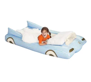 Portable Inflatable Baby Mattress Safety Bumper Foldable Air Pump Soft PVC Fabric Furniture Home Hotel Warehouse Bedroom
