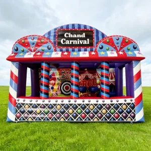 Portable Inflatable Carnival Game Treat Shop Tent 4 In 1 Fun Fair Stall Inflatable Carnival Booth Interactive Toss Game