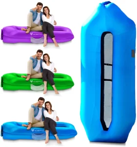 Portable Inflatable Couch Inflatable Pool Float Waterproof Anti-Air Leaking Design Inflatable Sofa Lounger