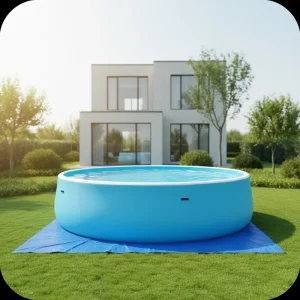 Portable Inflatable Drop Stitch Pool Outdoor Hot Tub Spa Ground Swimming Pool for Adult Children Family Relaxation
