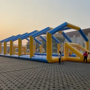 Portable Inflatable Football Pitch Inflatable Soap Football Field Tent Inflatable Football Arena Court Soccer Ground
