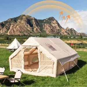 Portable Inflatable Four season Camping Tent One Bedroom Quick Automatic Opening >3000mm Waterproof Easy Setup Air Tent Pump for