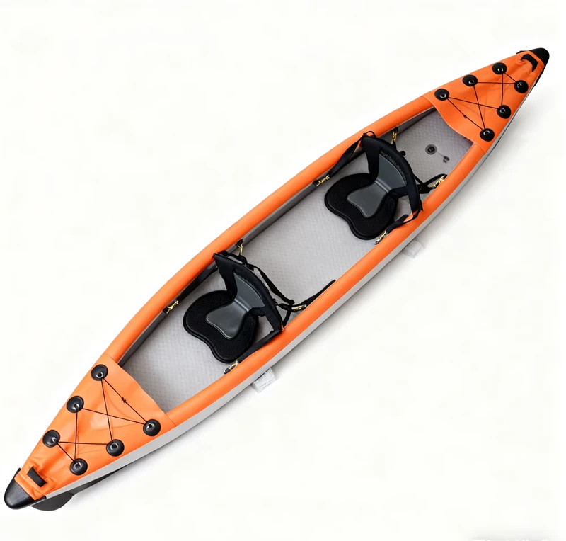 Kayak gonflable portable pour deux, Pliable et durable pour les voyages et les explorations aquatiques, Bateau de pêche et de rame à vendre