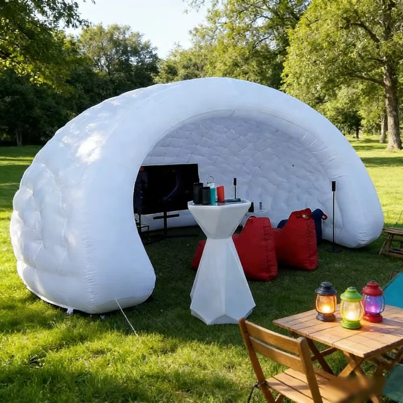 Tente Igloo Gonflable Portable Luna pour Exposition, Camping, Événement, Location de Fête