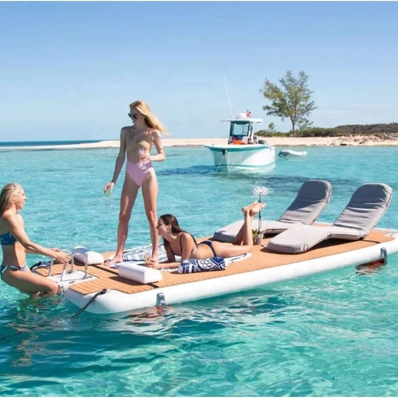 Portable Inflatable Non-slip Floating Dock Camping Platform