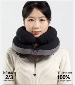 Portable Inflatable Pillow Neck Support for Travel Long haul Flight Travel Accessories Automatic Pressurized Inflatable Pillow