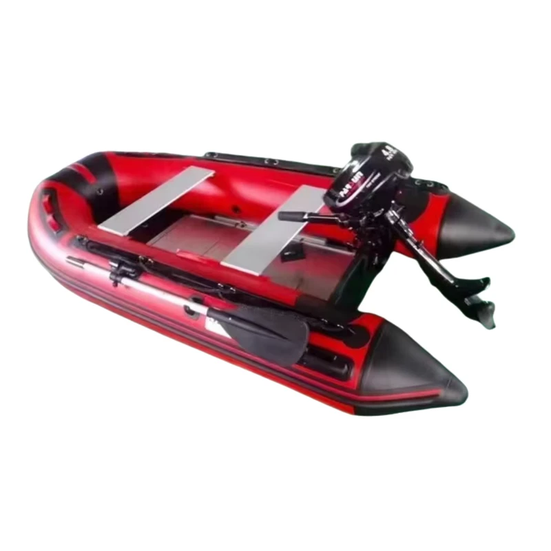 Portable Inflatable Sport Tender Dinghy Boat with Aluminum Floor and PVC for 2 Person Fishing Dinghy Inflatable Raft Boat