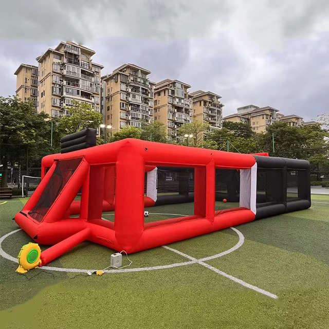 Terrain de sport gonflable portable, terrain de football, basket-ball et volley-ball 3 en 1, jeu multi-sport