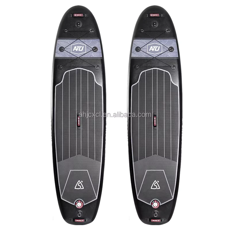 Planche à pagaie gonflable portable en matériau EVA PVC avec système à 3 ailerons