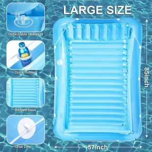 Letto Gonfiabile Galleggiante Portatile, Lounger Multiuso per Piscina, Spiaggia, Giardino