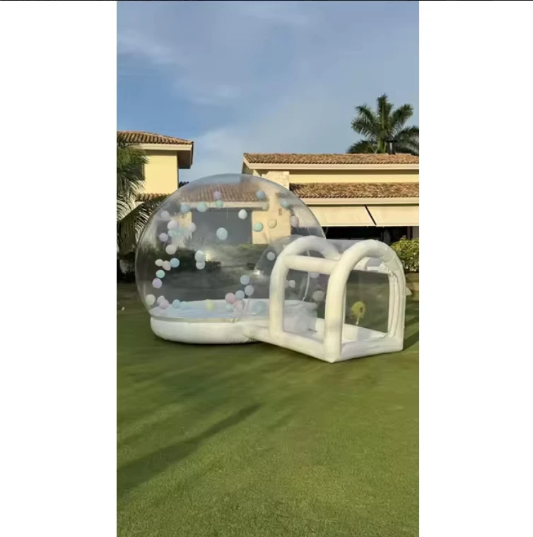 Portable Kids Bubble House 3m 4m 5m Outdoor White Castle Transparent Balloons House Jumping House Inflatable Bubble Tent