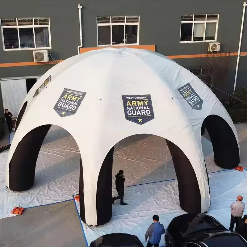 Tente igloo gonflable portable avec souffleur d'air pour expositions, camping, fêtes et événements