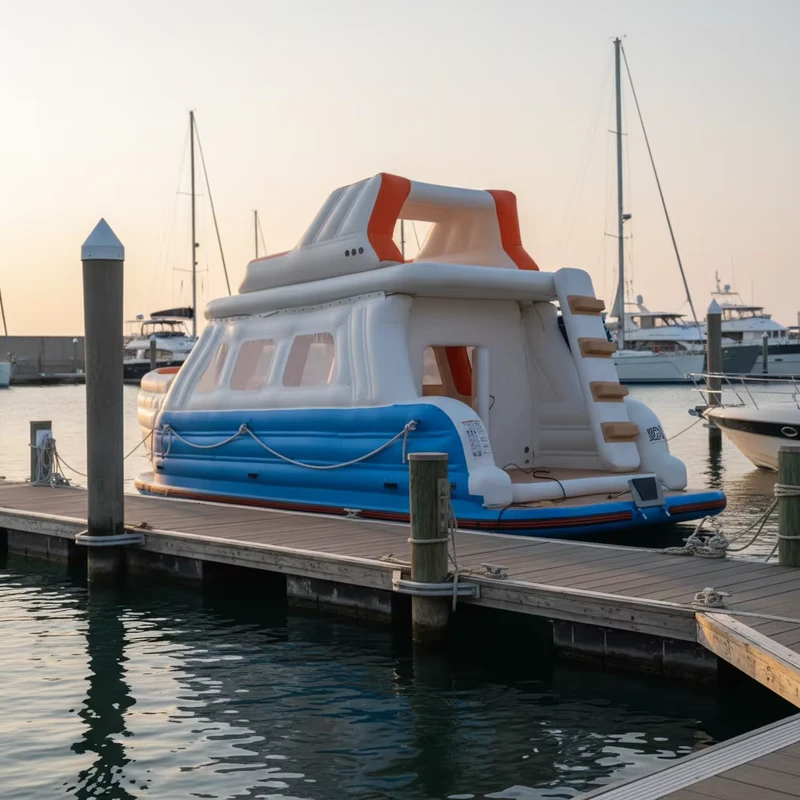 Portable Large Inflatable Yacht Boat Inflatable Electric Yacht for Water Party Fishing Floating
