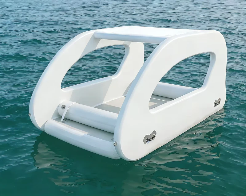 Portable Lightweight PVC Inflatable Floating Sailing Yacht Solar Electric Motor Set Water Play