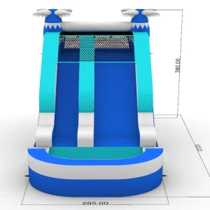 Portable Ocean Design Inflatable Single Lane Water Slide Rental Party Inflatable Slide With Pool